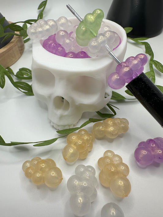 Acrylic glow Cloud bead, acrylic beads for pens, beading supplies, beading, 12mm, beads for keychain, mixed color 5PC