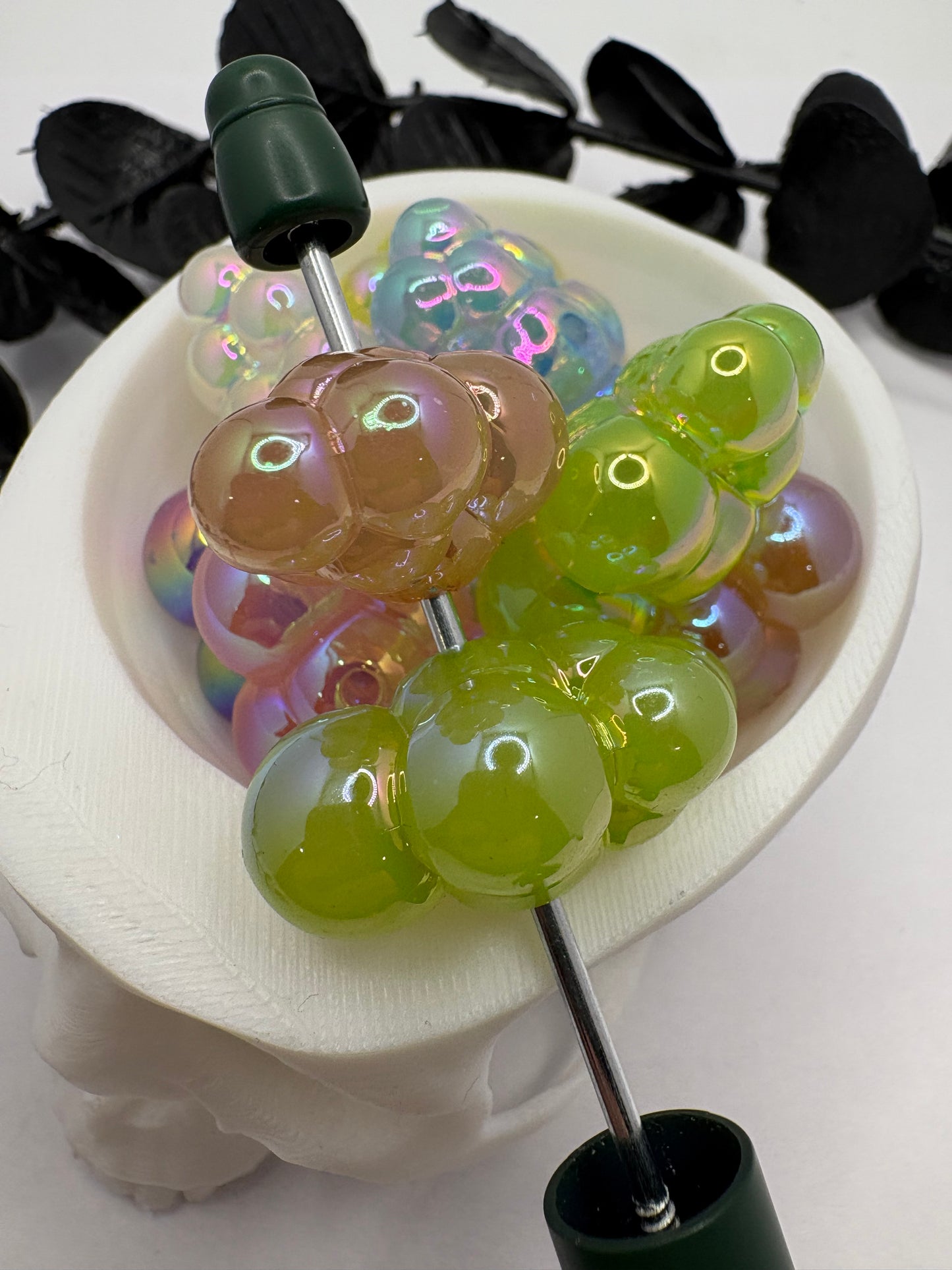 Iridescent gloss Cloud mix bead, acrylic beads for pens, beading supplies, beading, 14mm, beads for keychain, 5PC