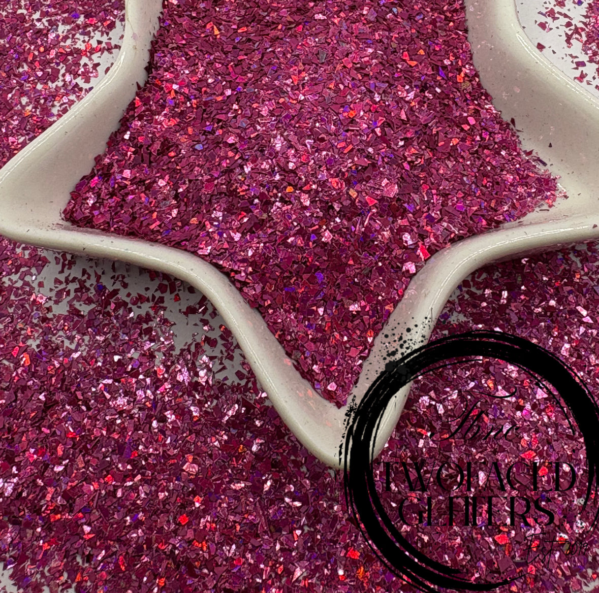 Raz fuschia: irregular chunky shard glitter mix, crafting supplies glitter, custom mix, resin supplies, resin glitter
