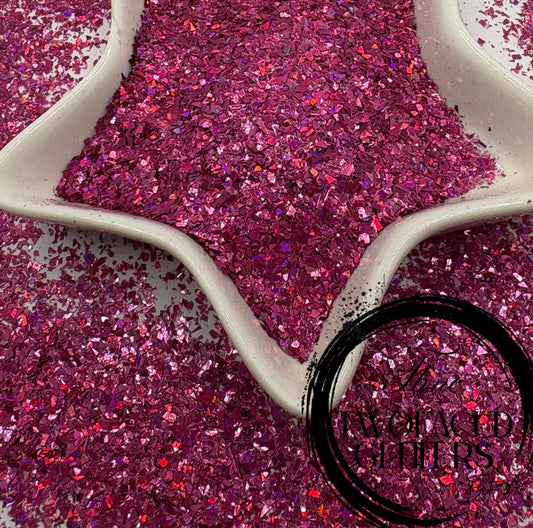 Raz fuschia: irregular chunky shard glitter mix, crafting supplies glitter, custom mix, resin supplies, resin glitter