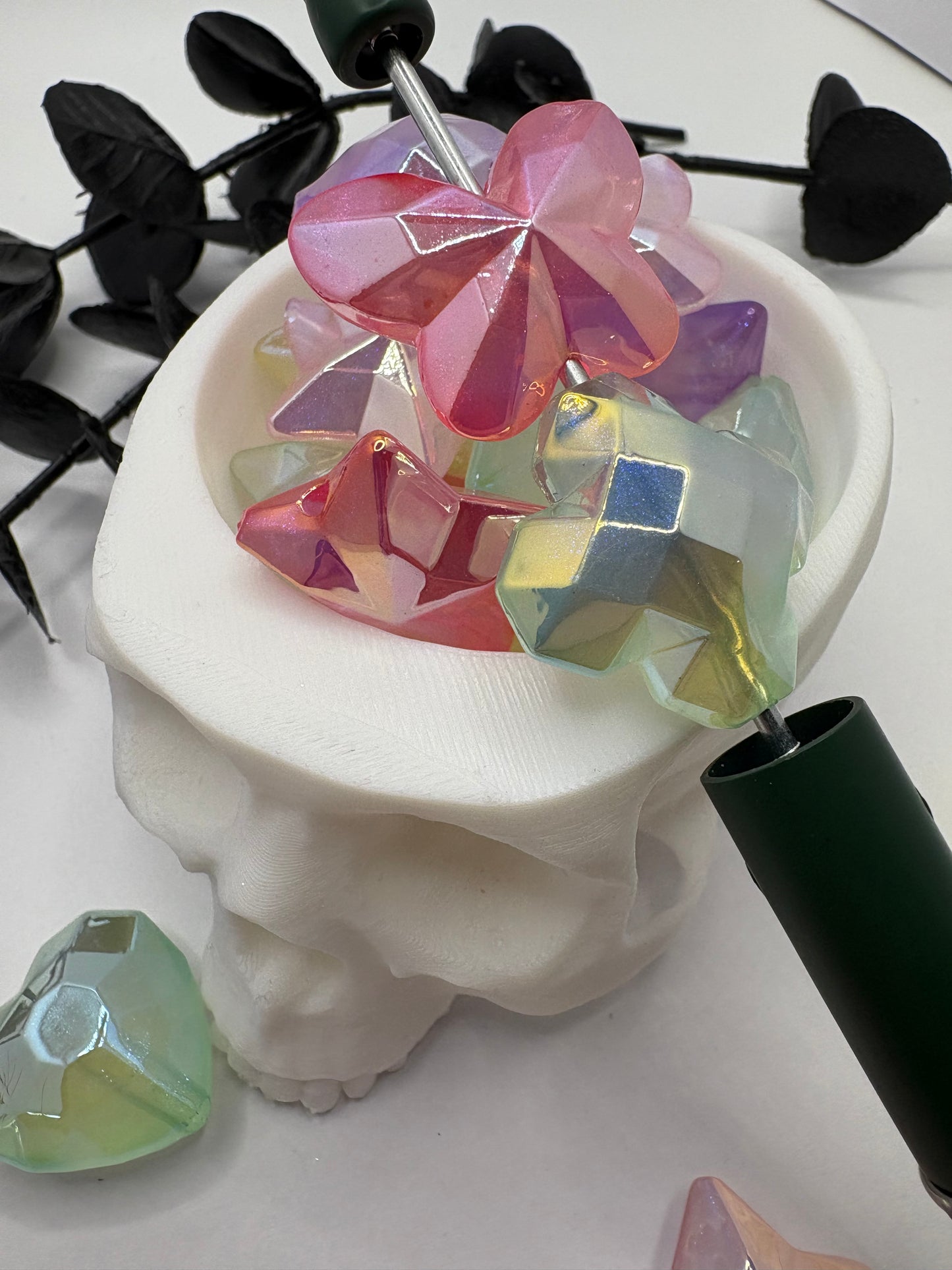 IR stardust gem shapes bead, acrylic beads for pens, beading supplies, beading multi-color mix