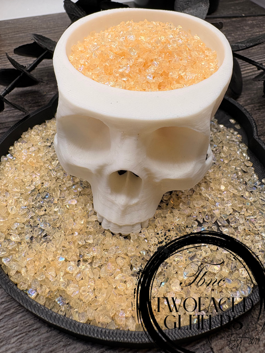 Tangerine Sugar: Crushed glass, Sugar Series 1oz Wt. Not edible