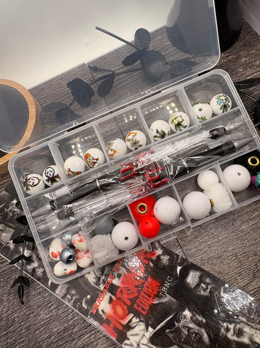 Horror Character diy beaded pen kit, 4 pen set, bead mix, Complete pen kit 30pc per kit