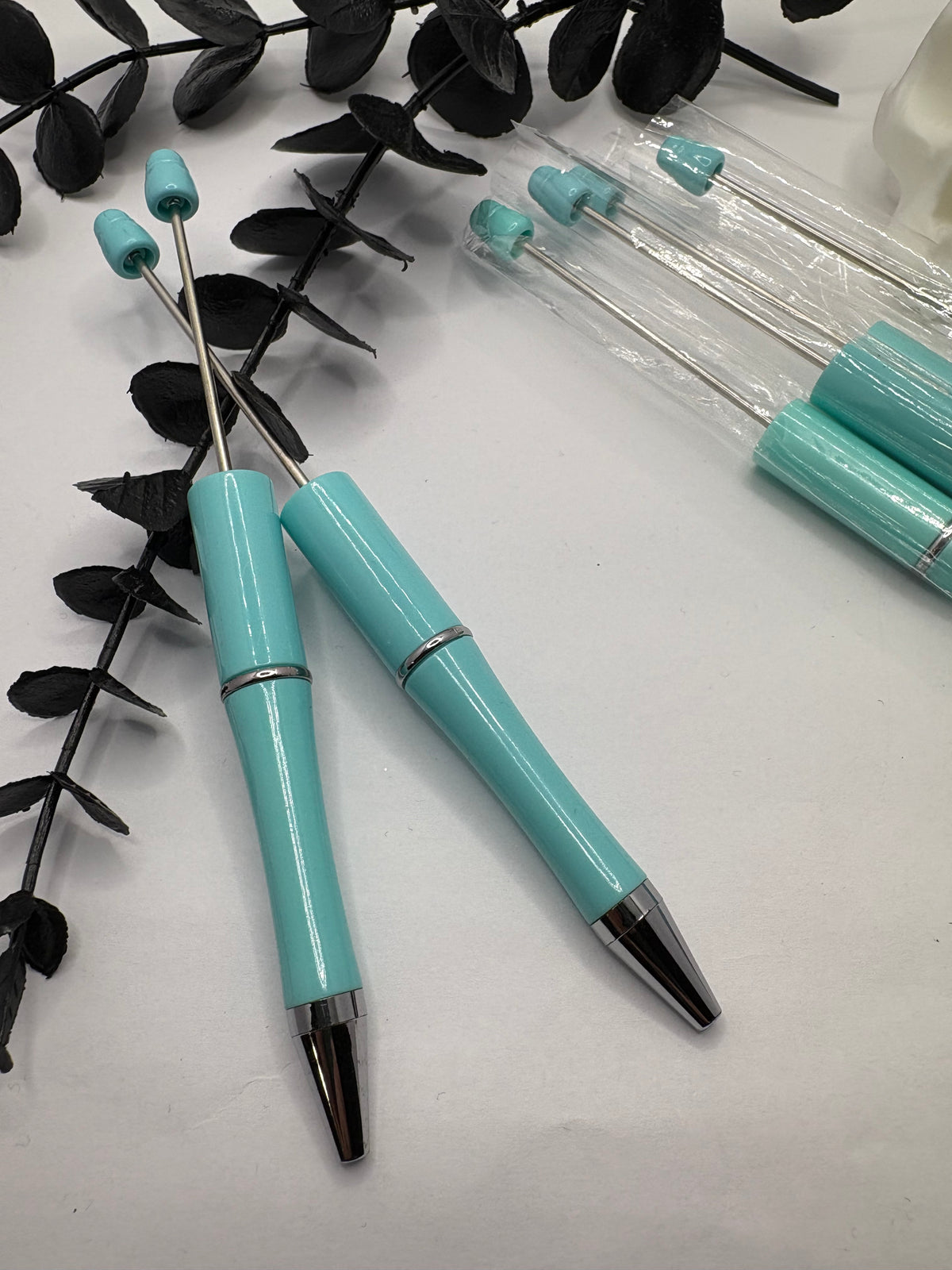 Beadable pen blanks, Beadable black ink, pen for silicone beads, for acrylic beads, pens for crafting, beadable blanks supplies