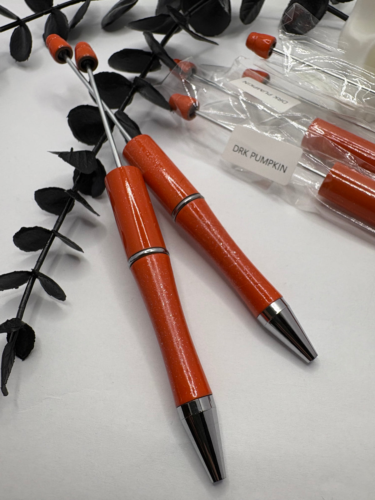 Beadable pen blanks, Beadable black ink, pen for silicone beads, for acrylic beads, pens for crafting, beadable blanks supplies