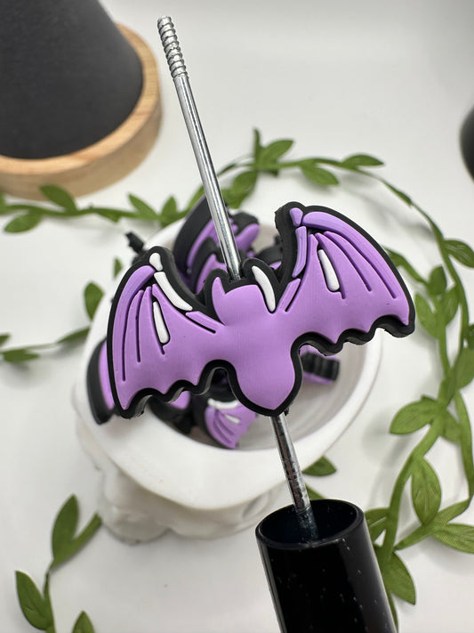 Purple Bat bead, bead for pens, crafting beads, supplies, focal, supply bead, silicone focal  beadable items,  1pc, 21.5mm