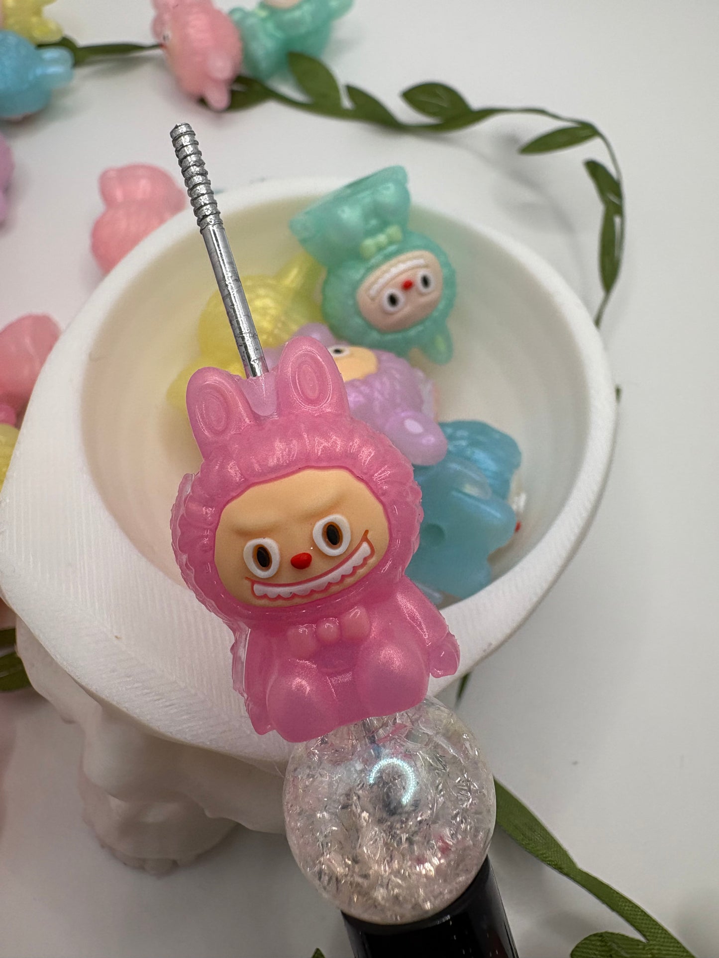 3D Monster Bead, cute silicone bead, beads for pens, 3d monster dude, focal bead, 27.5mm