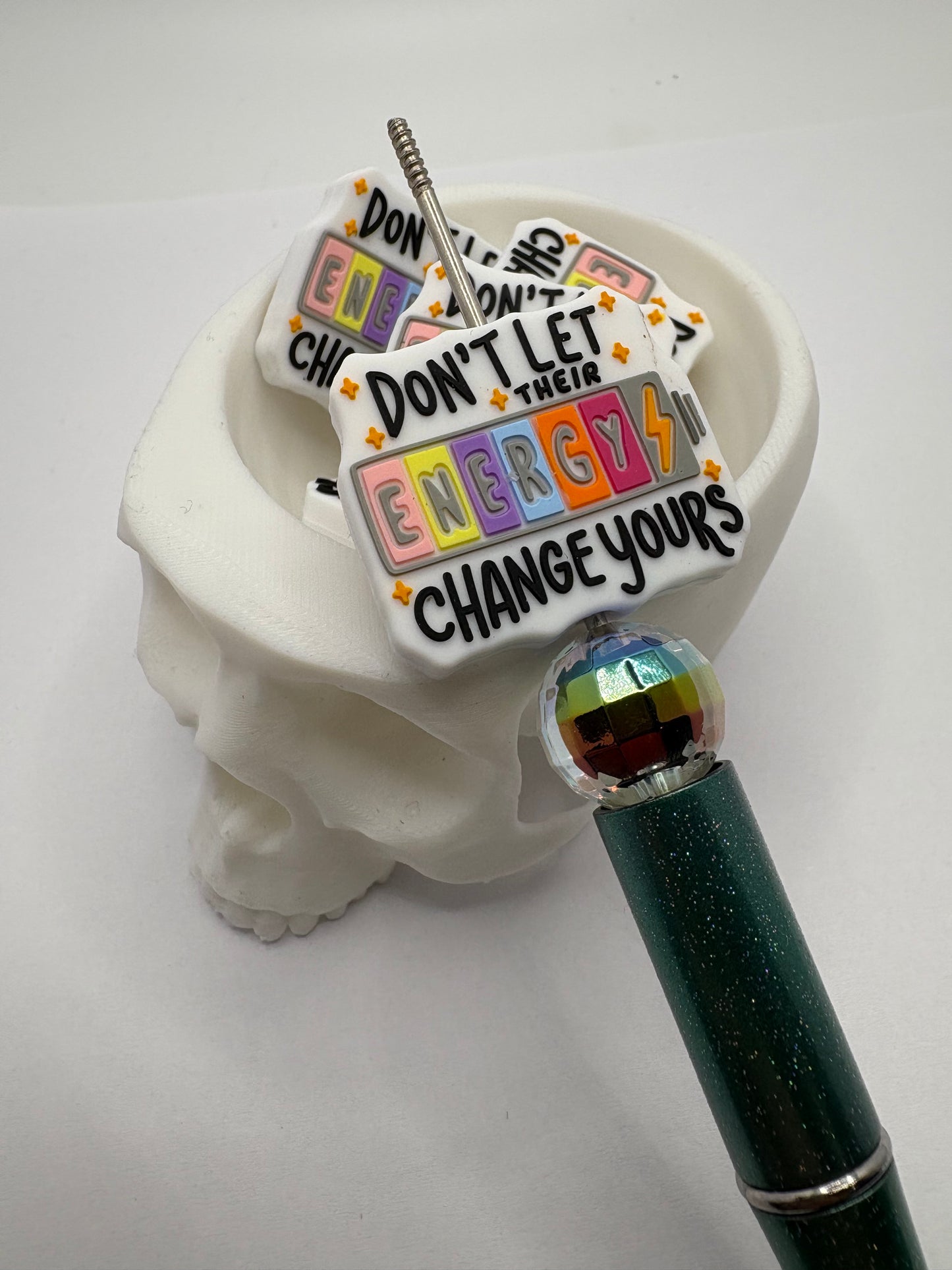 Don't let their energy change yours focal, silicone bead, silicone bead for pens, crafting beads, silicone supply bead 27mm