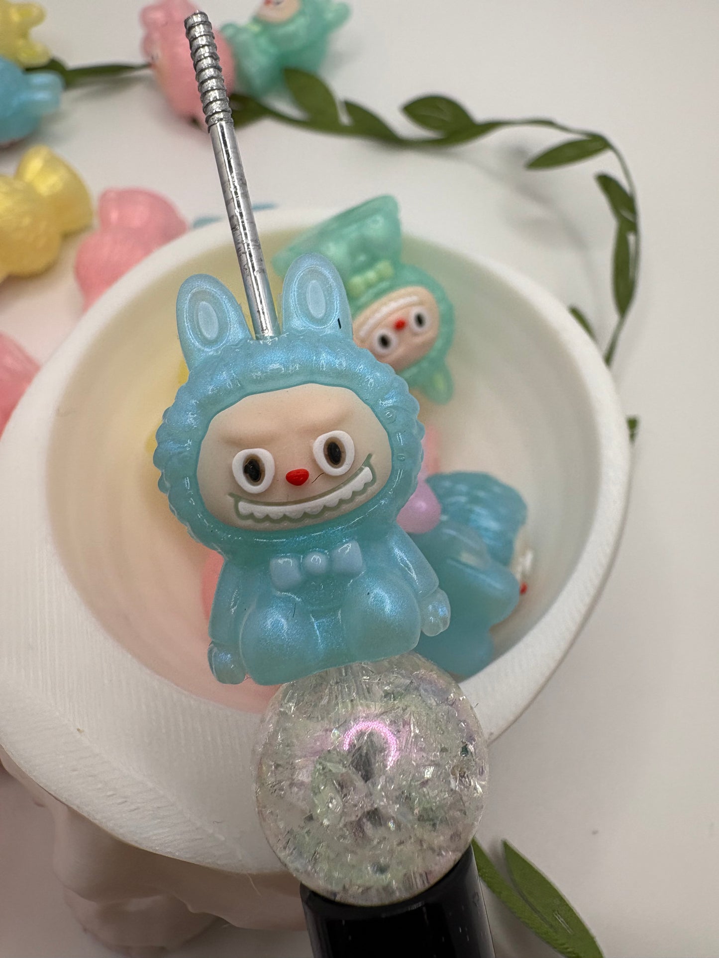 3D Monster Bead, cute silicone bead, beads for pens, 3d monster dude, focal bead, 27.5mm