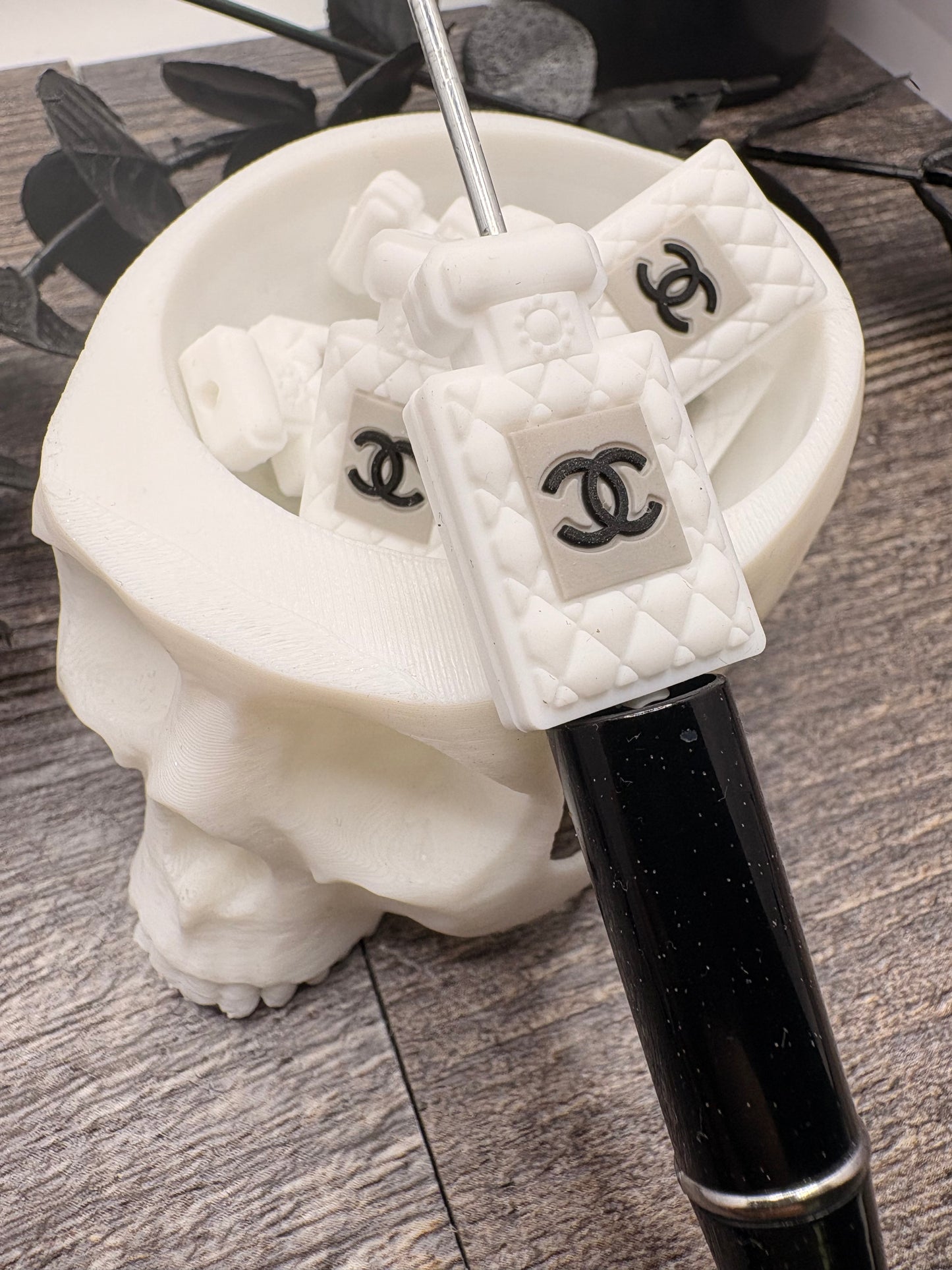 Perfume Fancy bottle, Silicone focal, silicone bead for pens, crafting beads, supply focal, 29.5mm 1pc