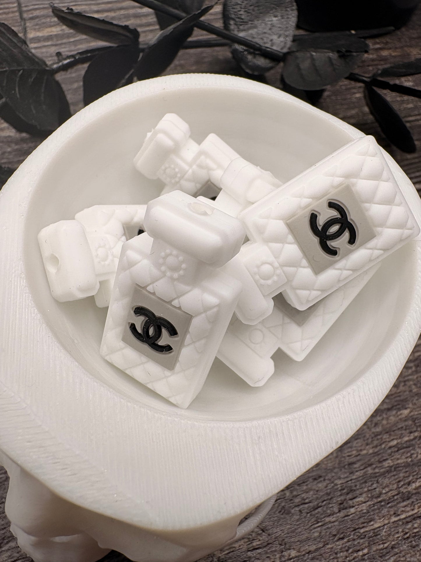 Perfume Fancy bottle, Silicone focal, silicone bead for pens, crafting beads, supply focal, 29.5mm 1pc