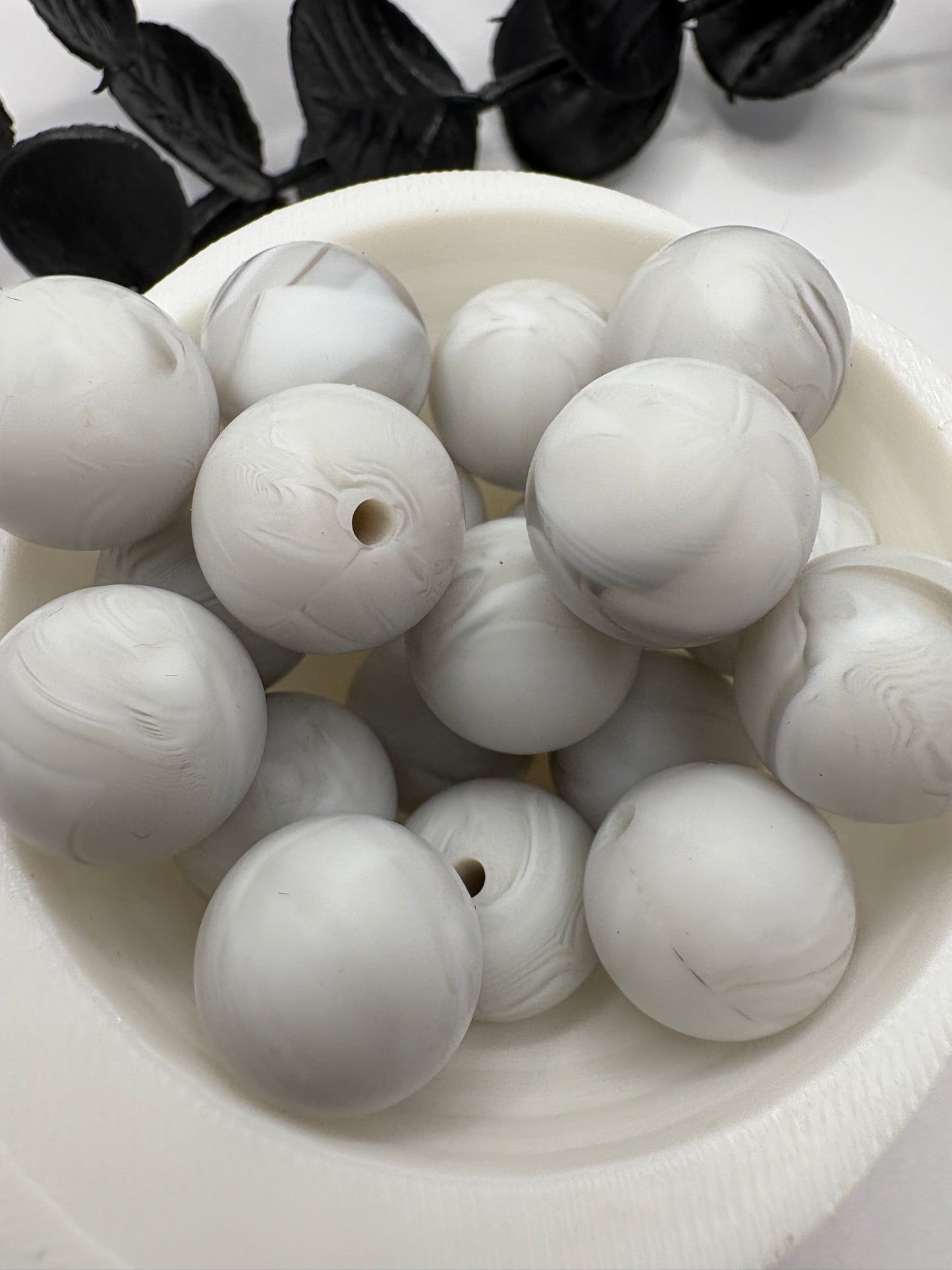 Silicone Grey Marble bead, 15mm beads for pens, beading supplies, beading, pvc silicone beads