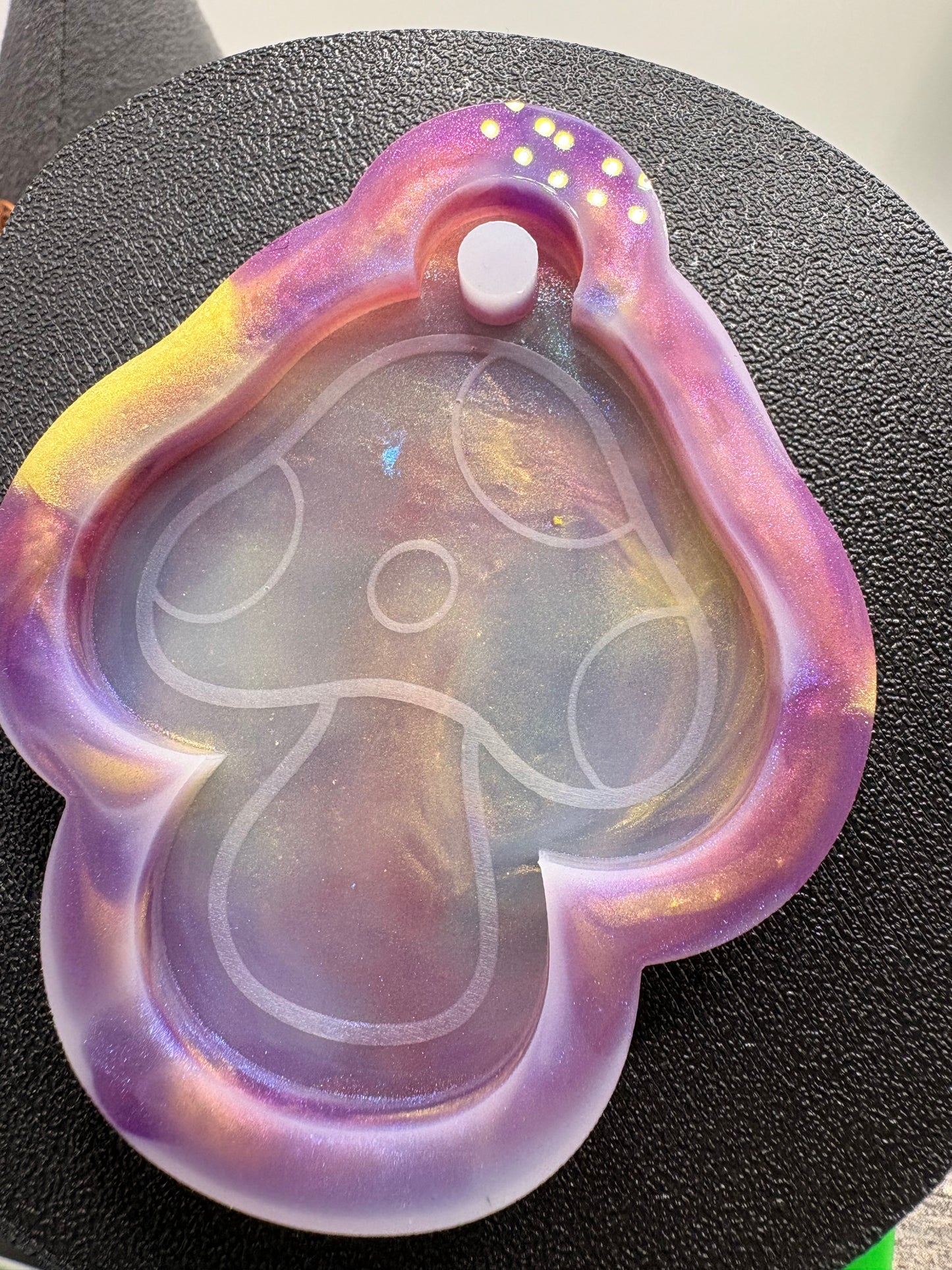 Mushroom Silicone Keychain: Silicone Mold for Resin Casting, 1pc