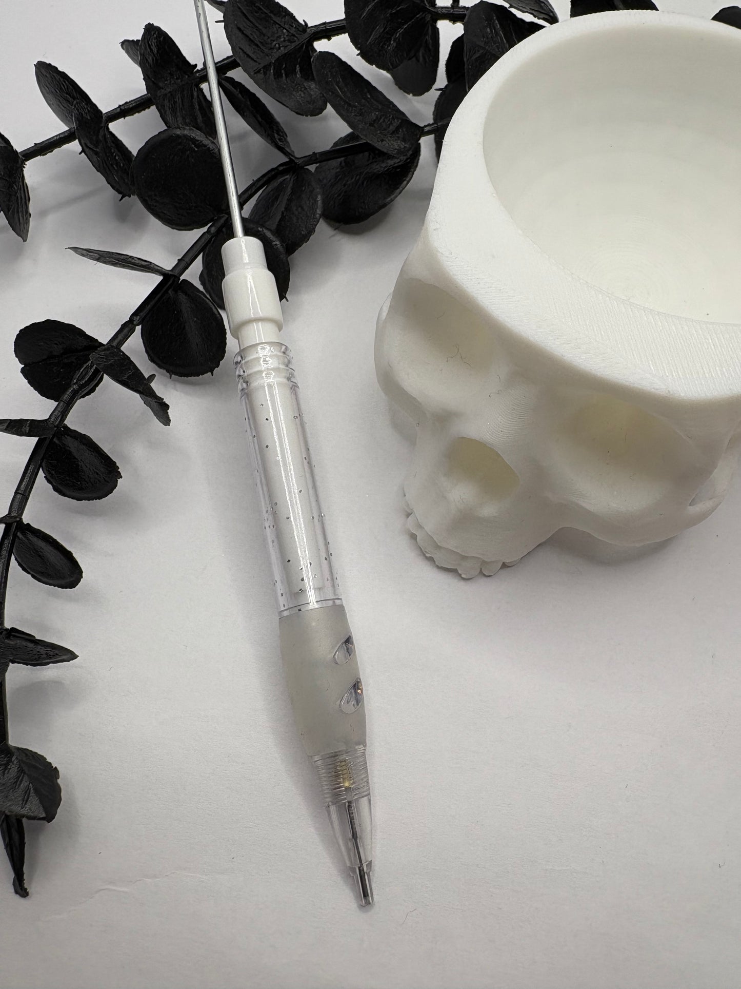 Glitter Mechanical Pencil Beadable blank, pencil for bead crafts, refillable pencils, beadable blanks supplies 1pc