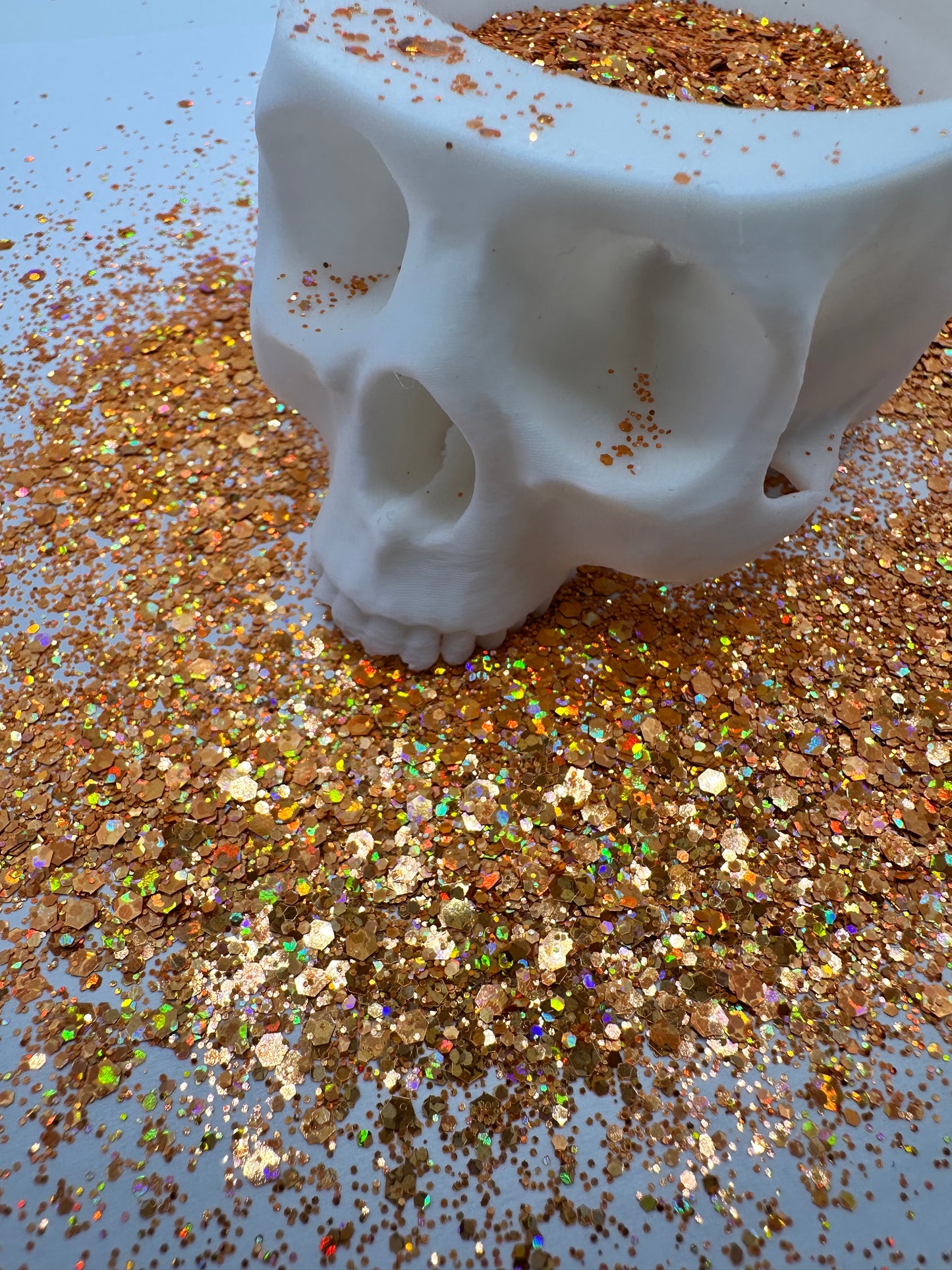Pumpkin Patch: holographic chunky glitter mix, crafting supplies glitter, custom mix, resin supplies, resin glitter, orange holographic