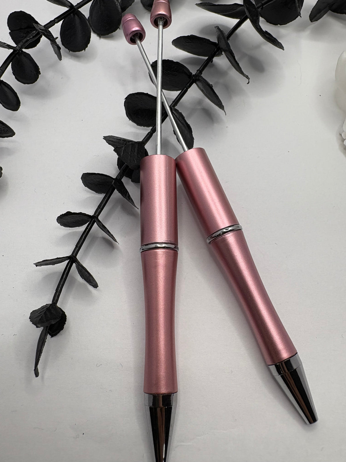 Beadable pen blanks, Beadable black ink, pen for silicone beads, for acrylic beads, pens for crafting, beadable blanks supplies