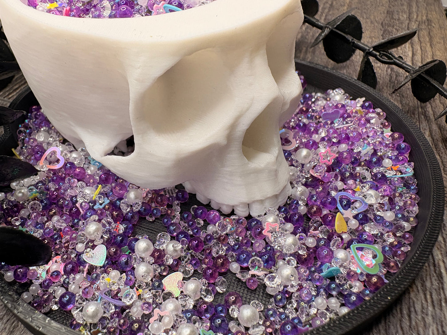 Chaotic Purple Dyed Filler: Mixed Media filler, resin accents, cute shaker fillers, crafting additives 1oz Wt.
