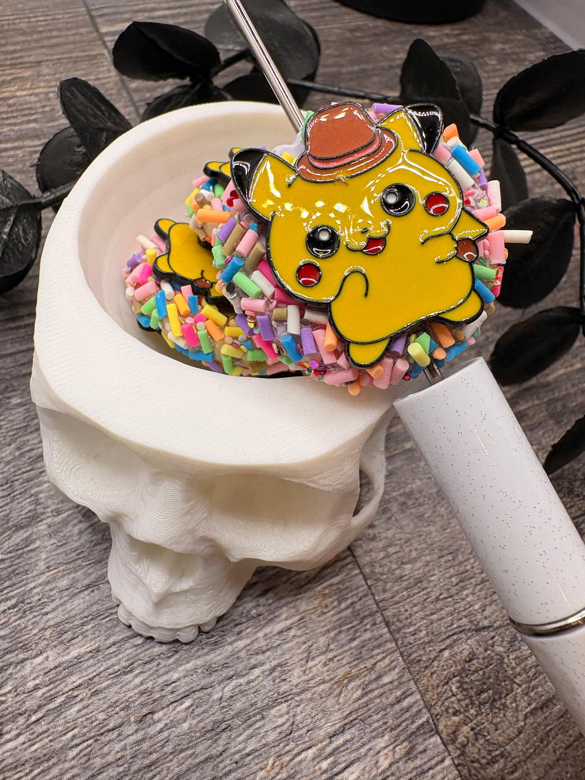 Big pika character funfetti bead, 34mm single piece