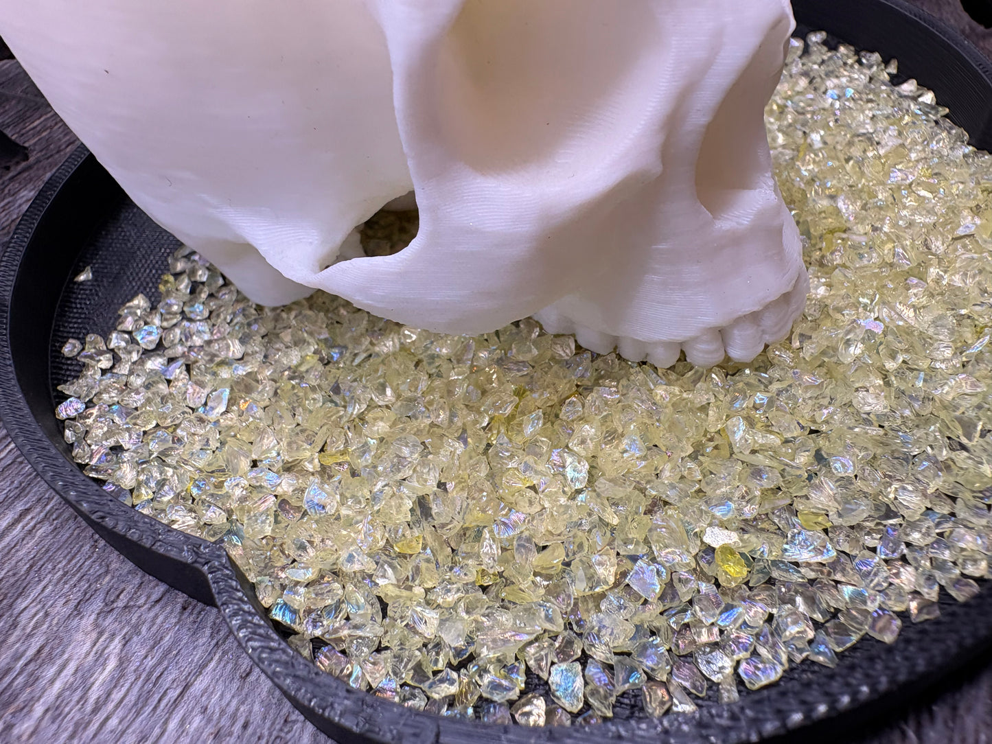 Lemon Sugar: Crushed glass, Sugar Series 1oz Wt. Not edible