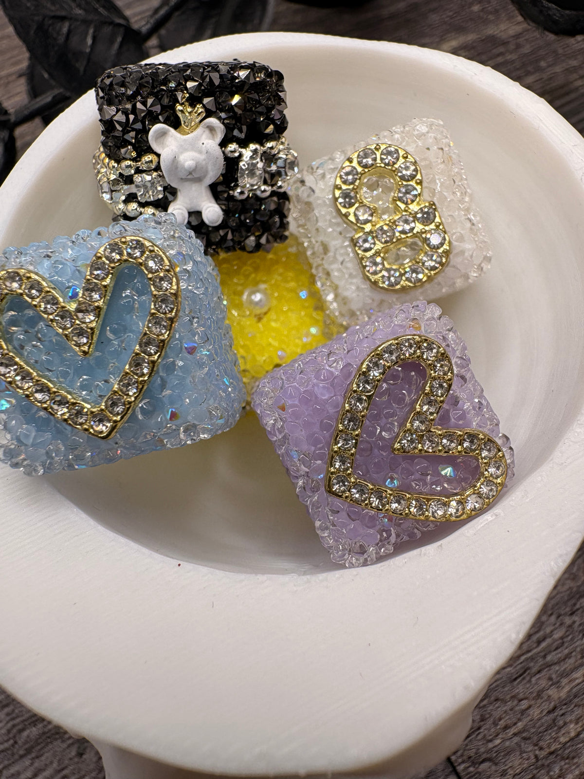 Sugar Cube Beads Fancy: 17mm color mix beads, 5pc