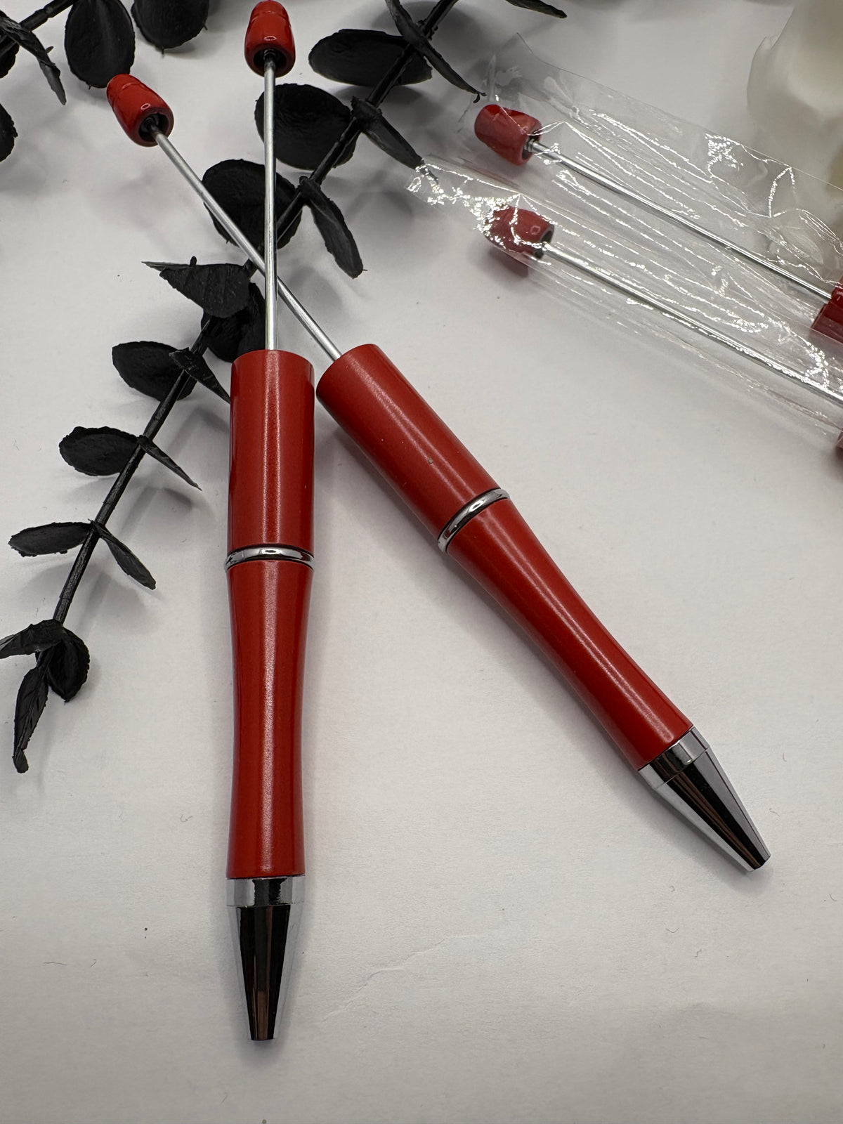 Beadable pen blanks, Beadable black ink, pen for silicone beads, for acrylic beads, pens for crafting, beadable blanks supplies