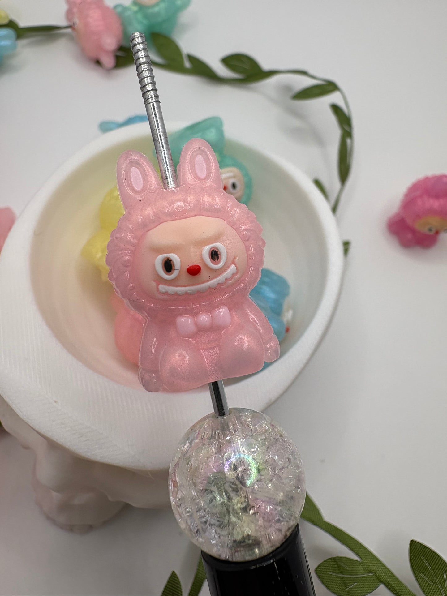 3D Monster Bead, cute silicone bead, beads for pens, 3d monster dude, focal bead, 27.5mm