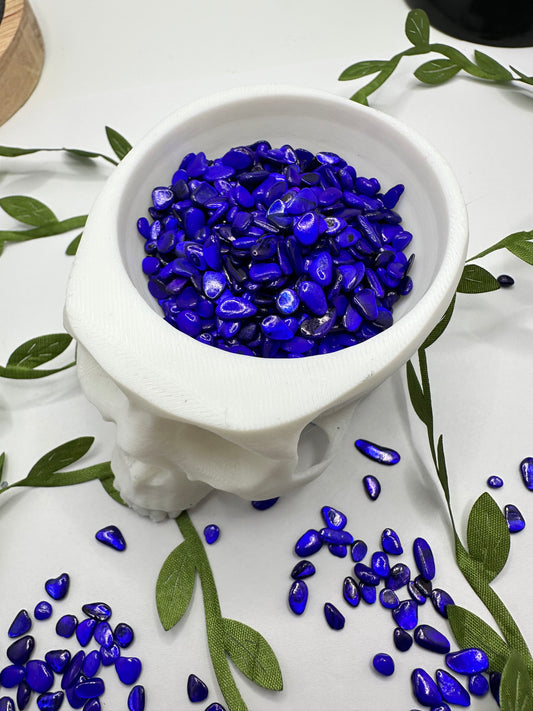 Shapphire Blue shell chip mix, filler, crafting chips, natural shell mix glossed chips, resin fillers, candle making supplies 1oz by weight