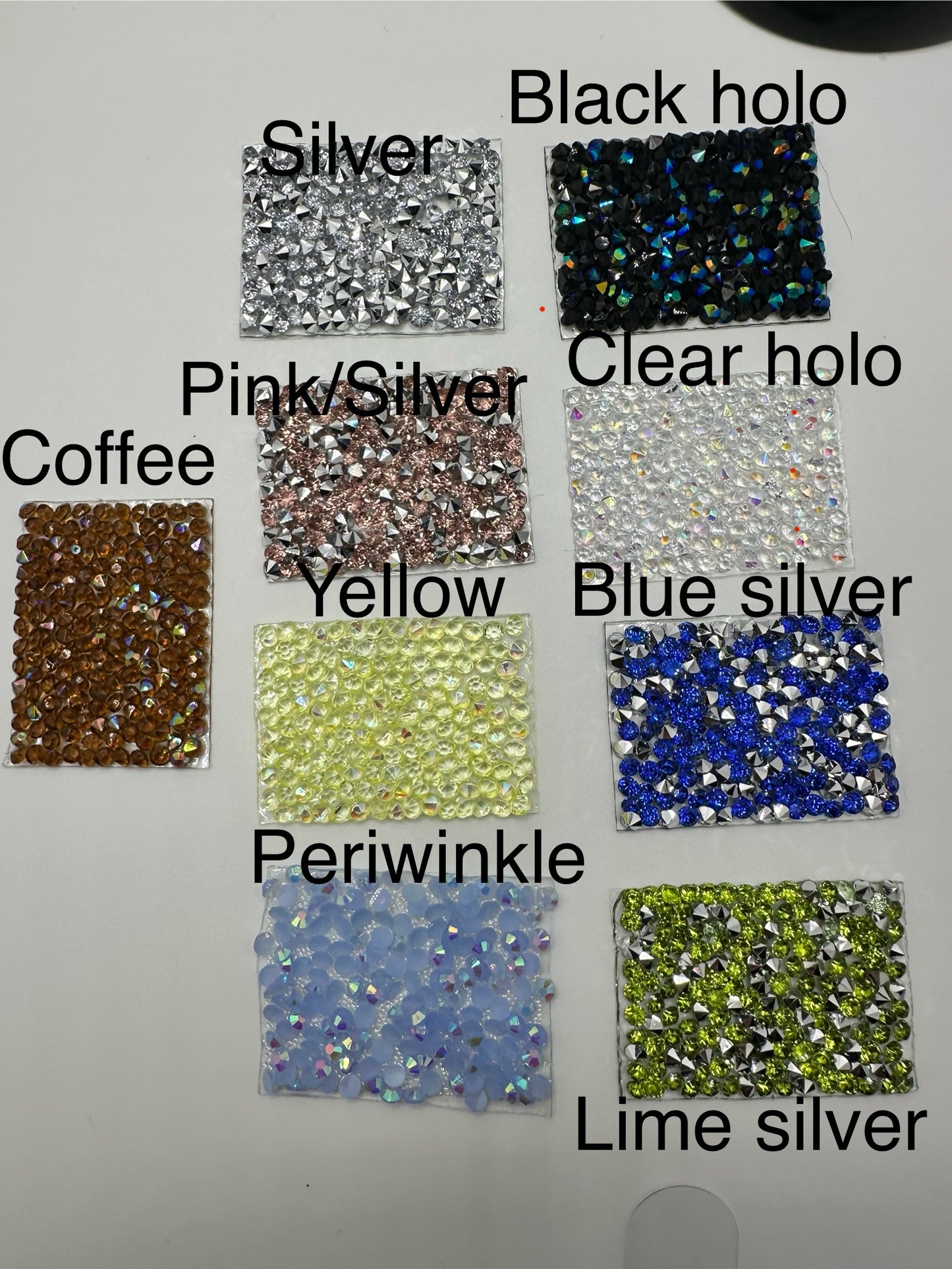 2pc adhesive bling sheets for pens, rhinetone bling sheet, 2pc single sheet use for pen, pen supplies, 40mmx28.5mm