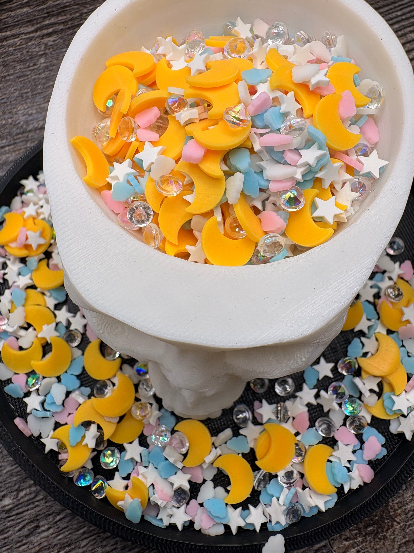 Sailor's Moon Filler: Mixed Media clay filler, resin accents, cute shaker fillers, crafting additives 1oz Wt.