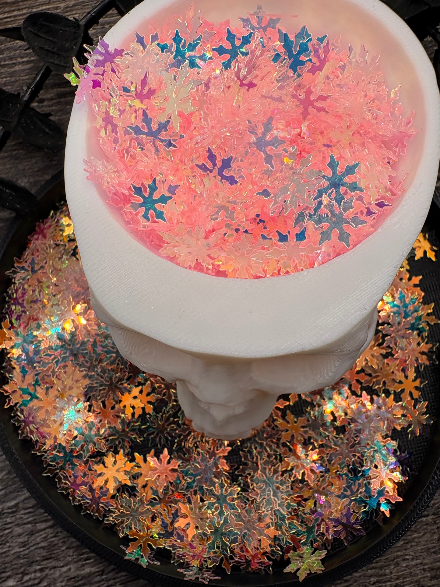Holographic Snowflakes: Pink/Purple Shaped Sequin 10g Wt.