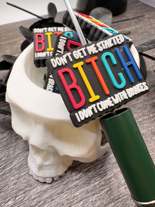 Don't Get me Started: Funny Silicone Focal Bead, 1pc 24.5mm