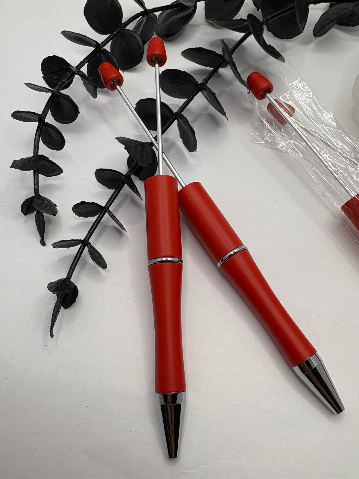 Beadable pen blanks, Beadable black ink, pen for silicone beads, for acrylic beads, pens for crafting, beadable blanks supplies
