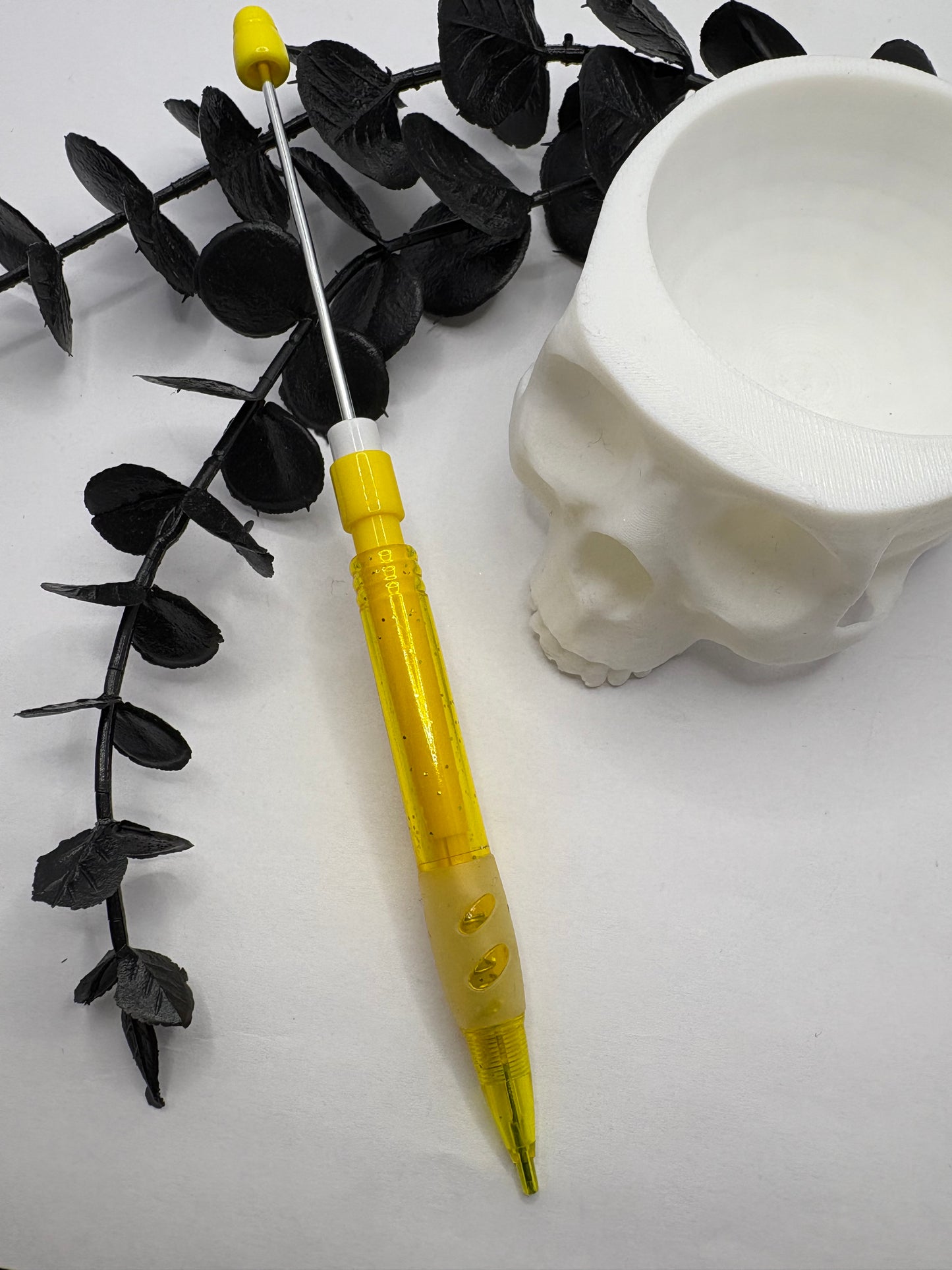 Glitter Mechanical Pencil Beadable blank, pencil for bead crafts, refillable pencils, beadable blanks supplies 1pc