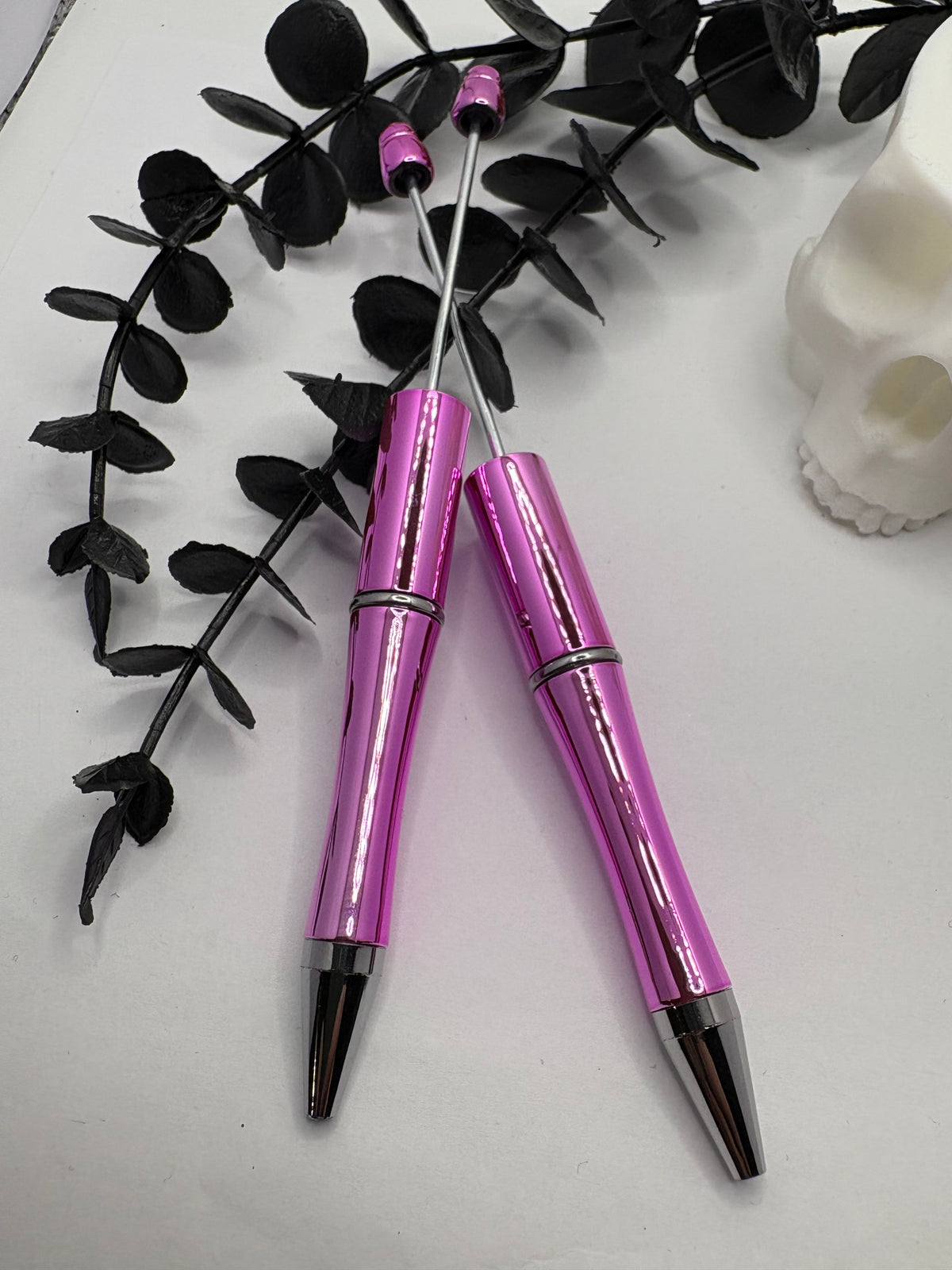 Beadable pen blanks, Beadable black ink, pen for silicone beads, for acrylic beads, pens for crafting, beadable blanks supplies