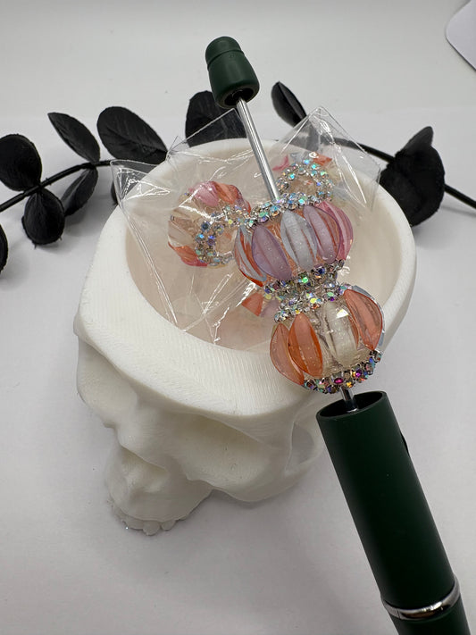 Glass multicolored fancy rhinestone Beads, 22mm beads for pens, beading supplies, beading, 1pc
