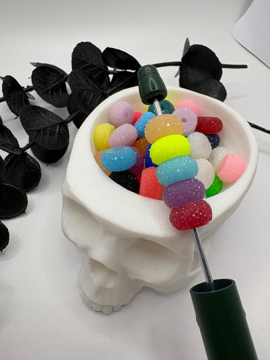 11.5mm Jelly mixed disc acrylic spacer, beads for pens, beading supplies, 10pc spacers, jewelry making