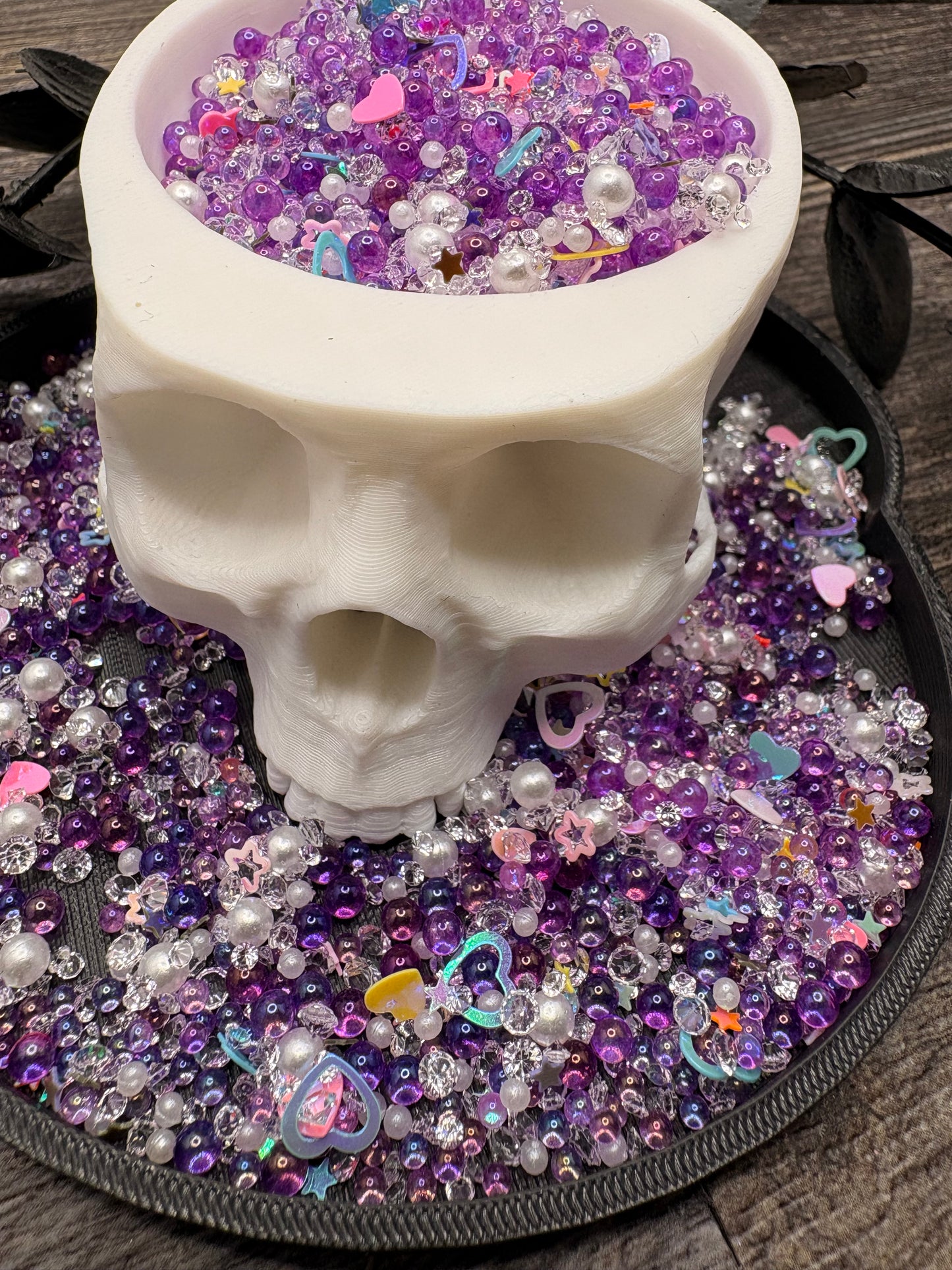 Chaotic Purple Dyed Filler: Mixed Media filler, resin accents, cute shaker fillers, crafting additives 1oz Wt.