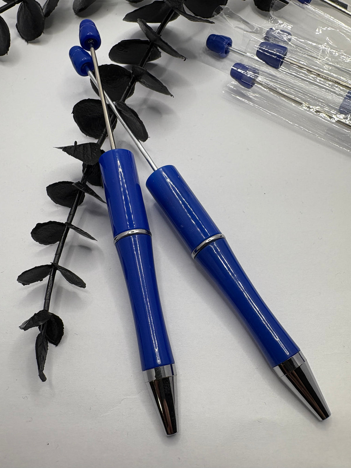 Beadable pen blanks, Beadable black ink, pen for silicone beads, for acrylic beads, pens for crafting, beadable blanks supplies