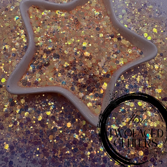 Peached: Color Shift chunky glitter mix, crafting supplies glitter, custom mix, resin supplies, resin glitter