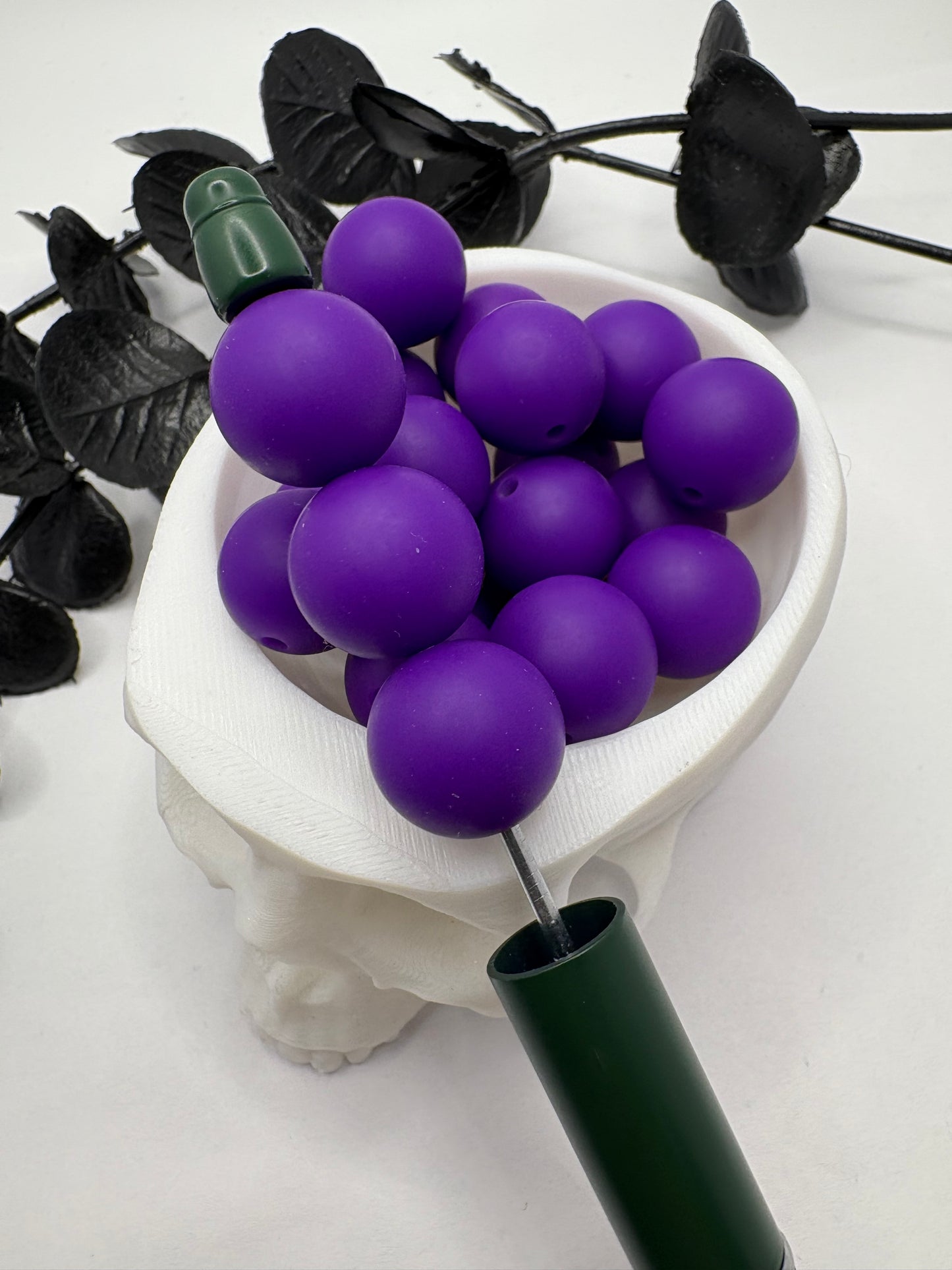 Silicone Grape bead, 15mm beads for pens, beading supplies, beading, pvc silicone beads