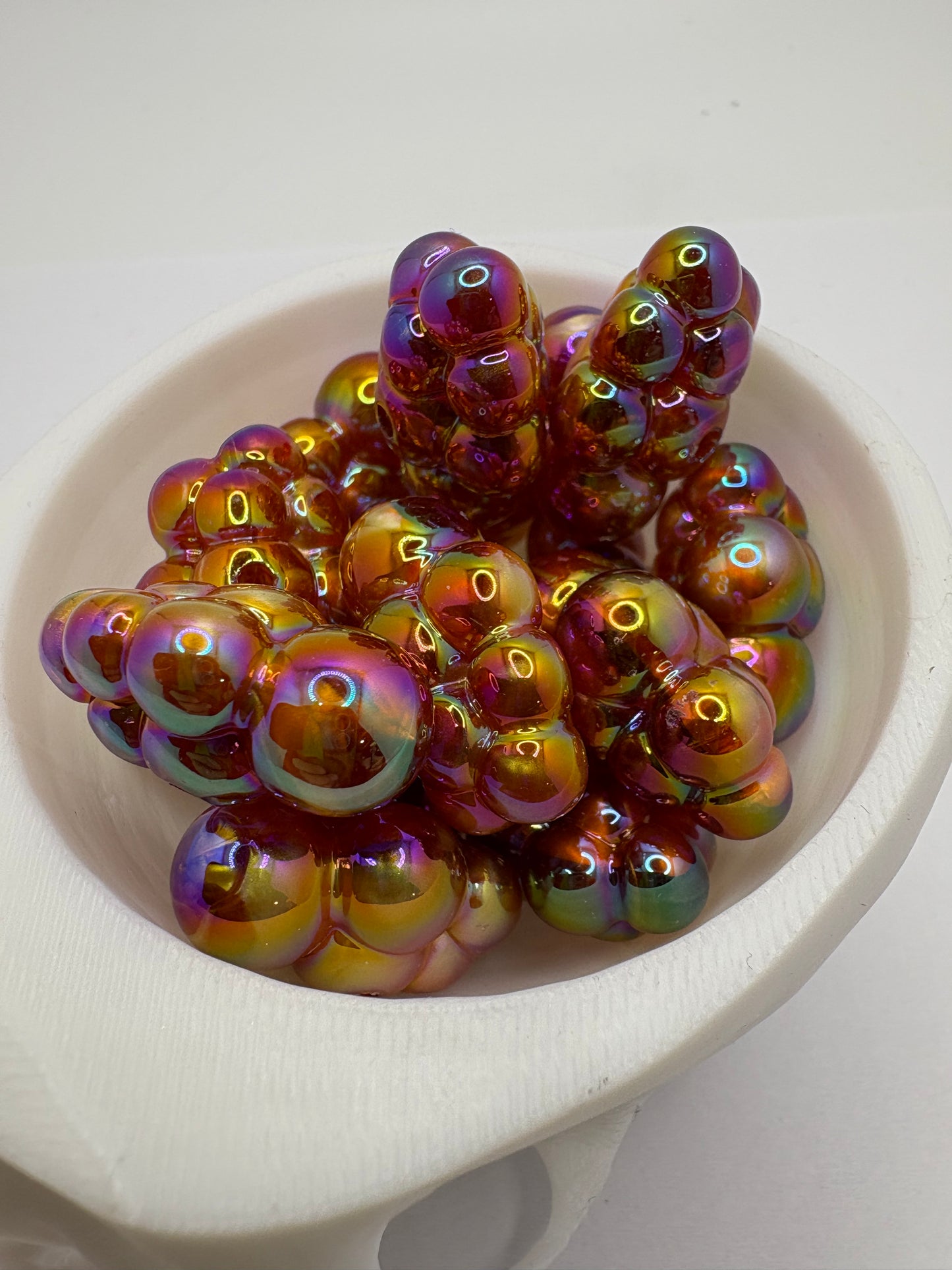 Acrylic Ember Wine Cloud bead, acrylic beads for pens, beading supplies, beading, 12mm, beads for keychain, 10PC