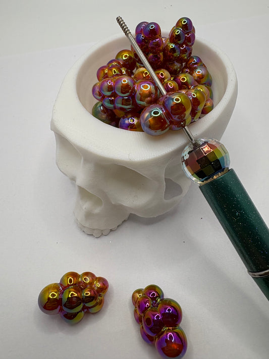 Acrylic Ember Wine Cloud bead, acrylic beads for pens, beading supplies, beading, 12mm, beads for keychain, 10PC