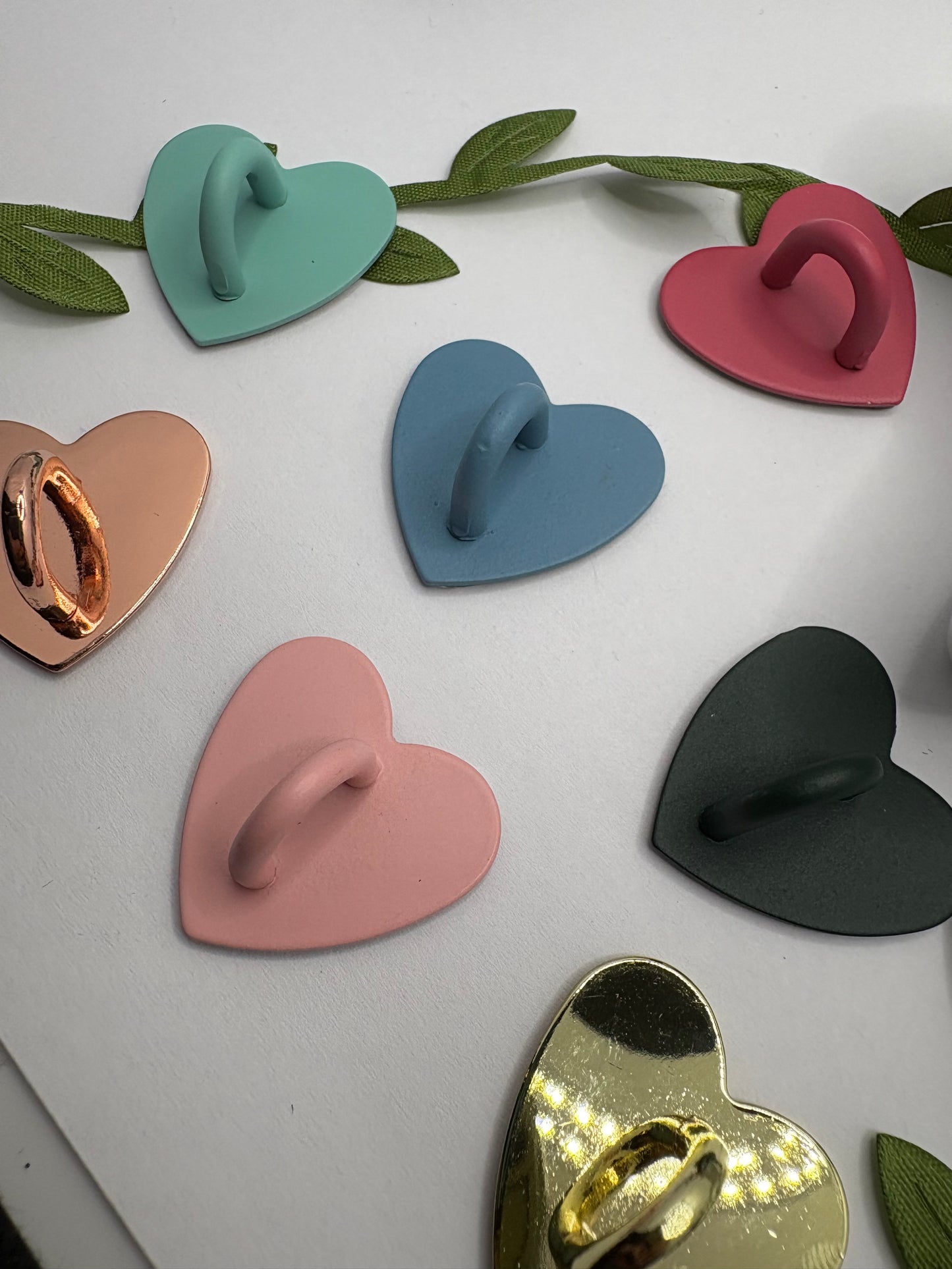 Adhesive phone charm holder, metal charm base, adhesive attachment for phone or case for charms 1pc 24mm