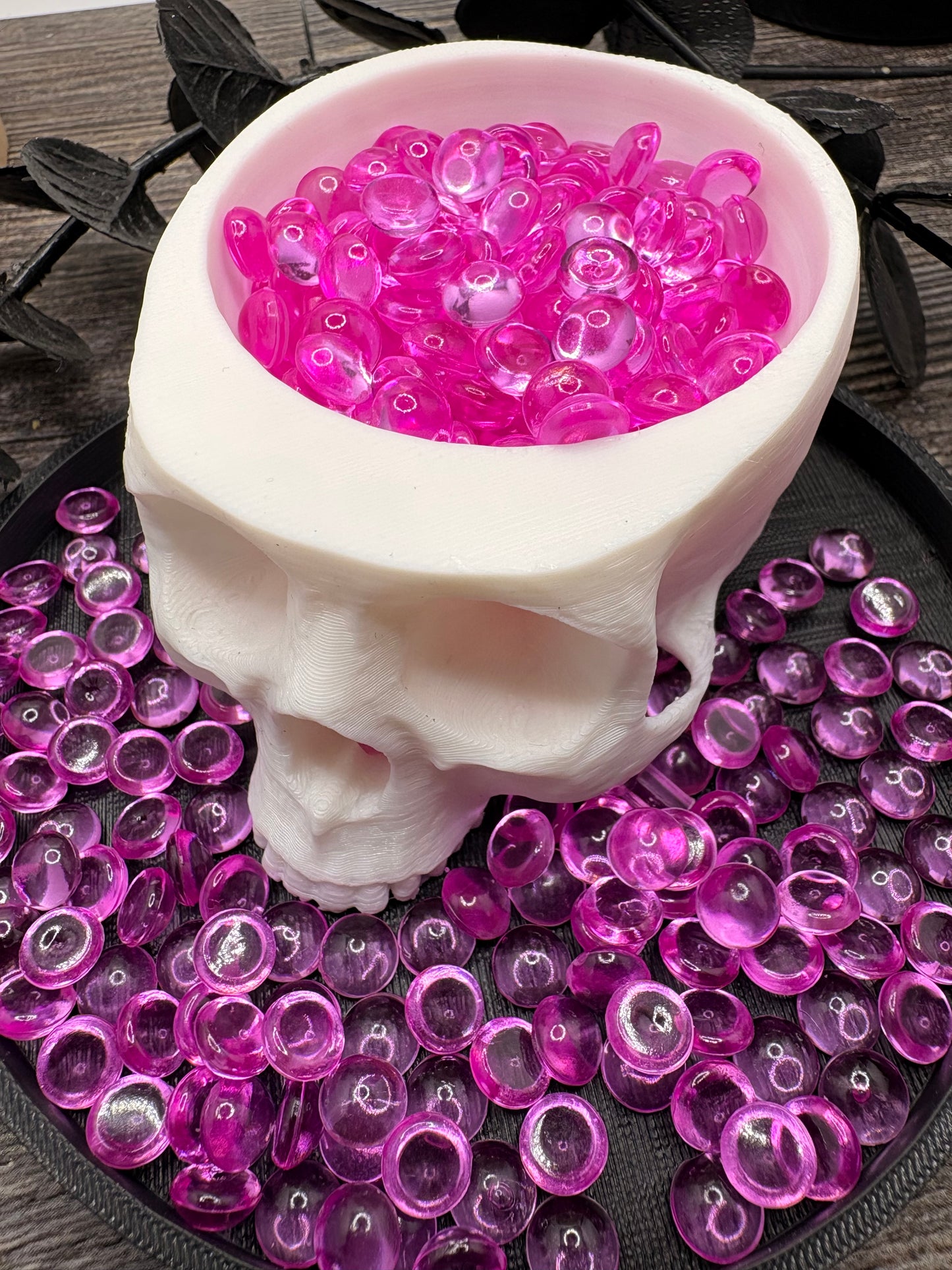 Purple Transparent: Resin Flatback Half Dome Filler, 2oz Wt.