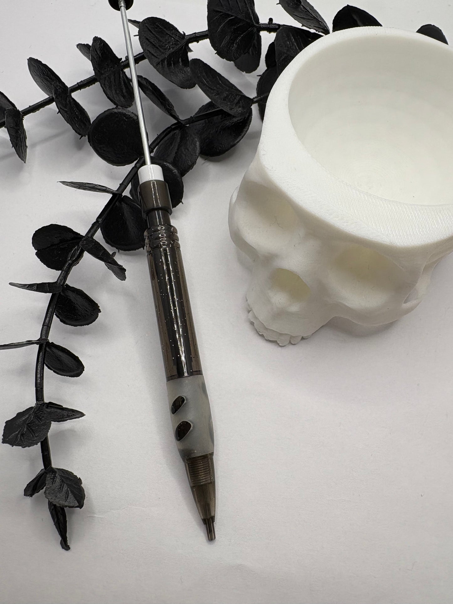 Glitter Mechanical Pencil Beadable blank, pencil for bead crafts, refillable pencils, beadable blanks supplies 1pc