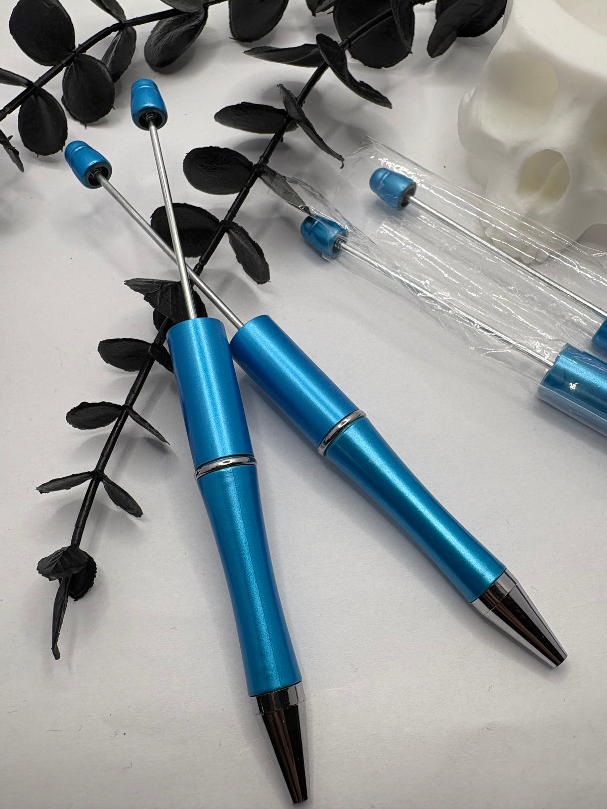 Beadable pen blanks, Beadable black ink, pen for silicone beads, for acrylic beads, pens for crafting, beadable blanks supplies