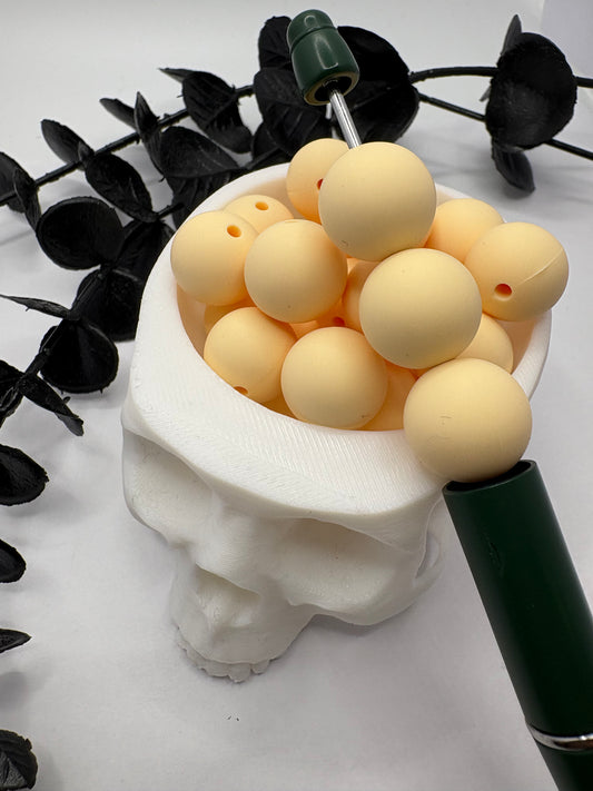 Silicone Lt. Banana bead, 15mm beads for pens, beading supplies, beading, pvc silicone beads