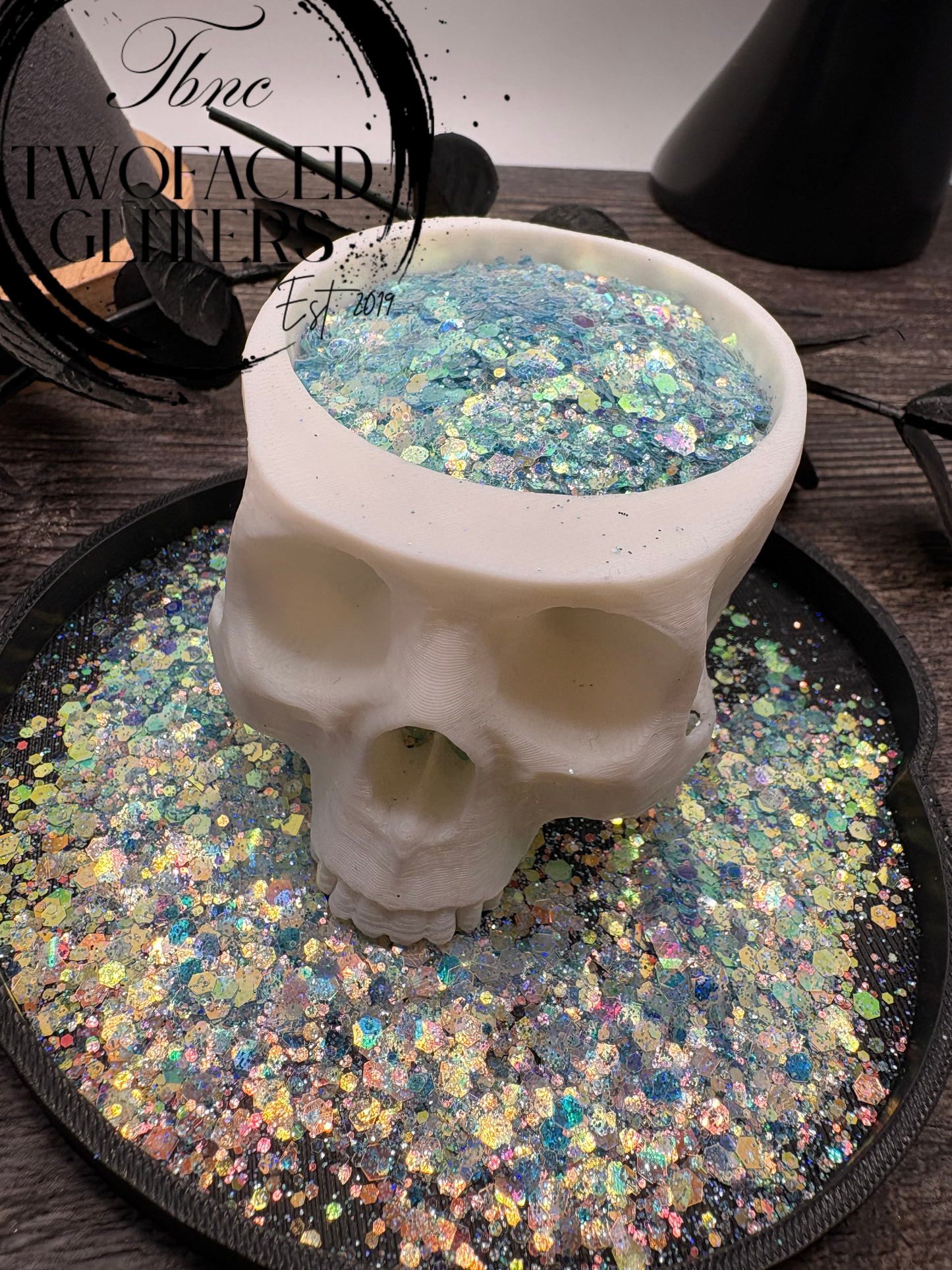 Alice Blue: holo-chunky glitter mix, crafting supplies glitter, custom mix, resin supplies, resin glitter, mix holo glitter