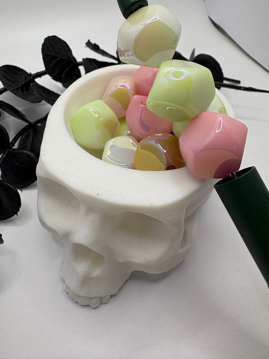 Gem acrylic pastel bead mix, acrylic 19mm beads for pens, beading supplies, bubblegum beads, multicolor bead mix