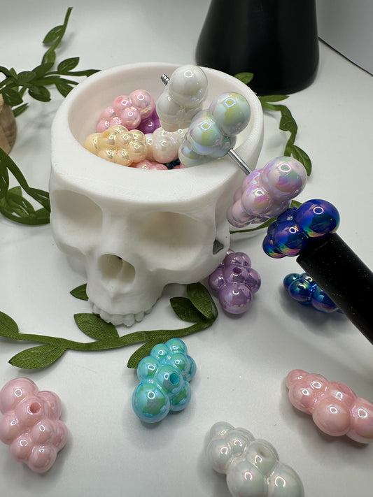 Acrylic Cloud bead, acrylic beads for pens, beading supplies, beading, 12mm, beads for keychain, mixed color 10PC